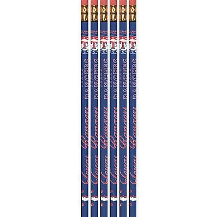 Texas Rangers Pencils 6ct 3 Texas Rangers Pencils 6ct