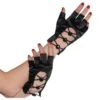 Black Fingerless Short Gloves 2 Black Fingerless Short Gloves -Party City 314068