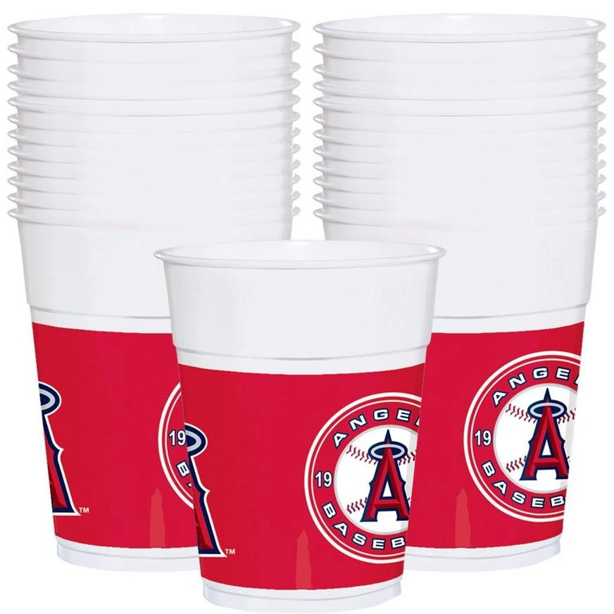Los Angeles Angels Plastic Cups 25ct 3 Los Angeles Angels Plastic Cups 25ct