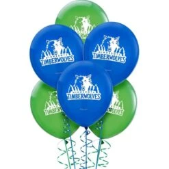 6ct, Minnesota Timberwolves Balloons