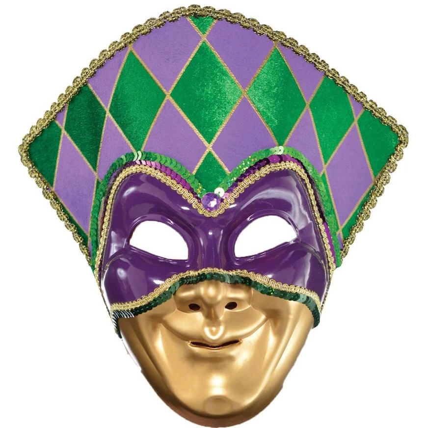 Jester Mardi Gras Mask 3 Jester Mardi Gras Mask