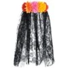 Floral Black Lace Veil - Day Of The Dead 1 Floral Black Lace Veil - Day Of The Dead -Party City 627821