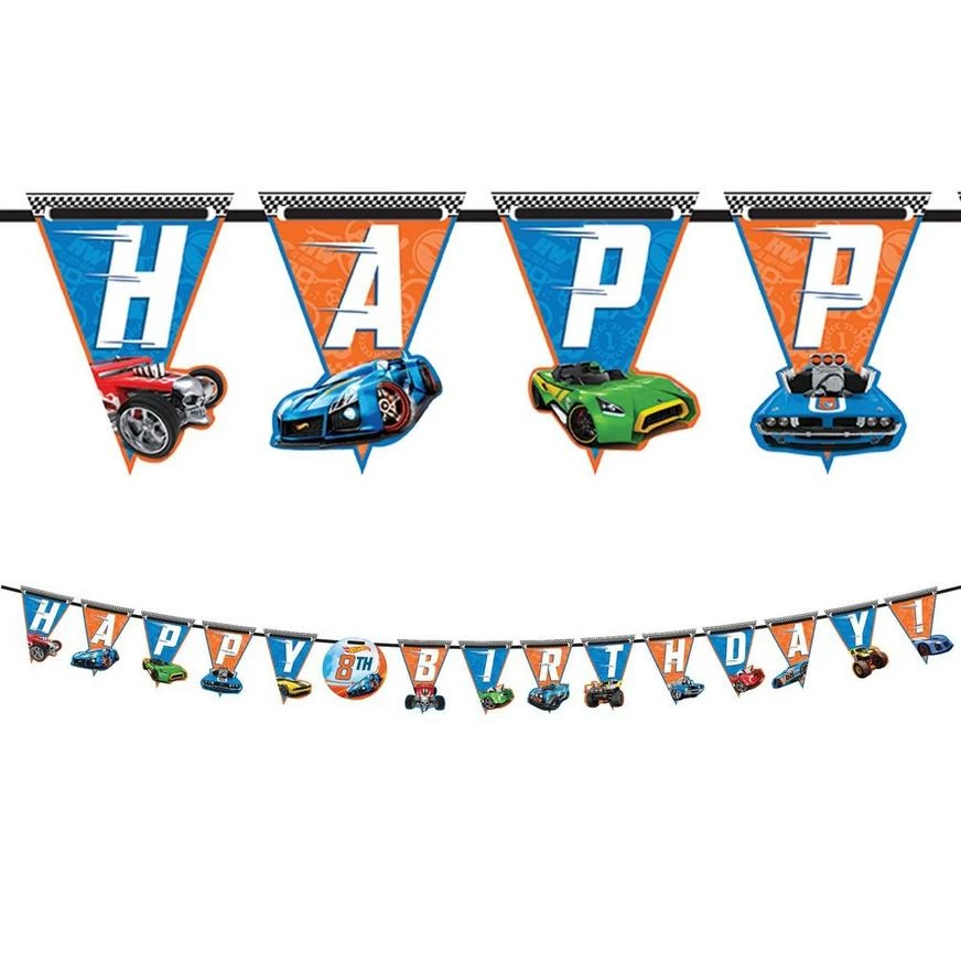 Hot Wheels Birthday Banner Kit 3 Hot Wheels Birthday Banner Kit