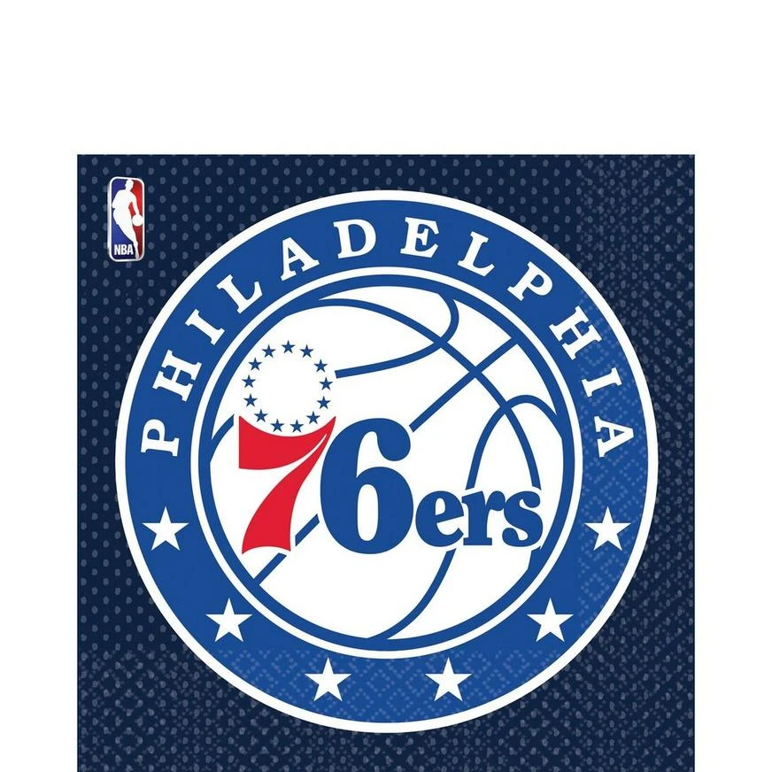 Philadelphia 76ers Lunch Napkins 16ct 3 Philadelphia 76ers Lunch Napkins 16ct
