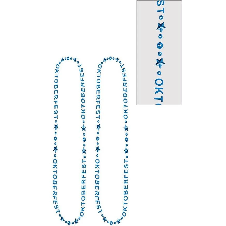 Blue Oktoberfest Bead Necklaces 2ct 3 Blue Oktoberfest Bead Necklaces 2ct