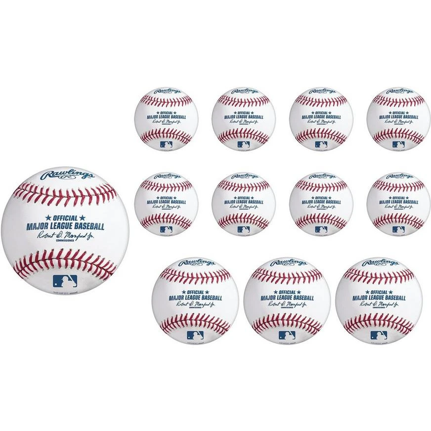 MLB Baseball Cutouts, 12ct 3 MLB Baseball Cutouts, 12ct