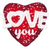 3D Love You Valentine's Day Heart Foil Balloon, 36in 1 3D Love You Valentine's Day Heart Foil Balloon, 36in -Party City 710715