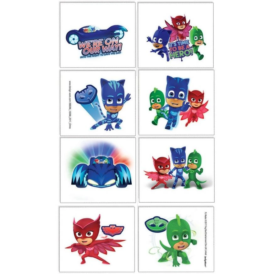 PJ Masks Tattoos 1 Sheet 3 PJ Masks Tattoos 1 Sheet