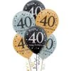 15ct, 40th Birthday Balloons - Sparkling Celebration -Party City 747020