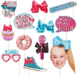 AMSCAN JoJo Siwa Photo Booth Props 12pc
