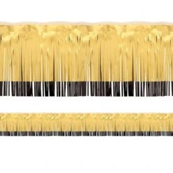 Black & Gold Tinsel Fringe