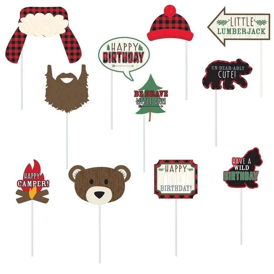 Little Lumberjack Scene Setter With Photo Booth Props 4 Little Lumberjack Scene Setter With Photo Booth Props - Image 2
