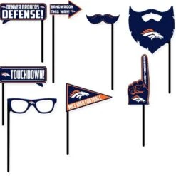 Denver Broncos Photo Booth Props 9ct