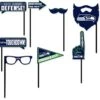 Seattle Seahawks Photo Booth Props 9ct -Party City 825796