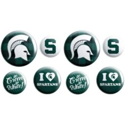 Michigan State Spartans Buttons 8ct