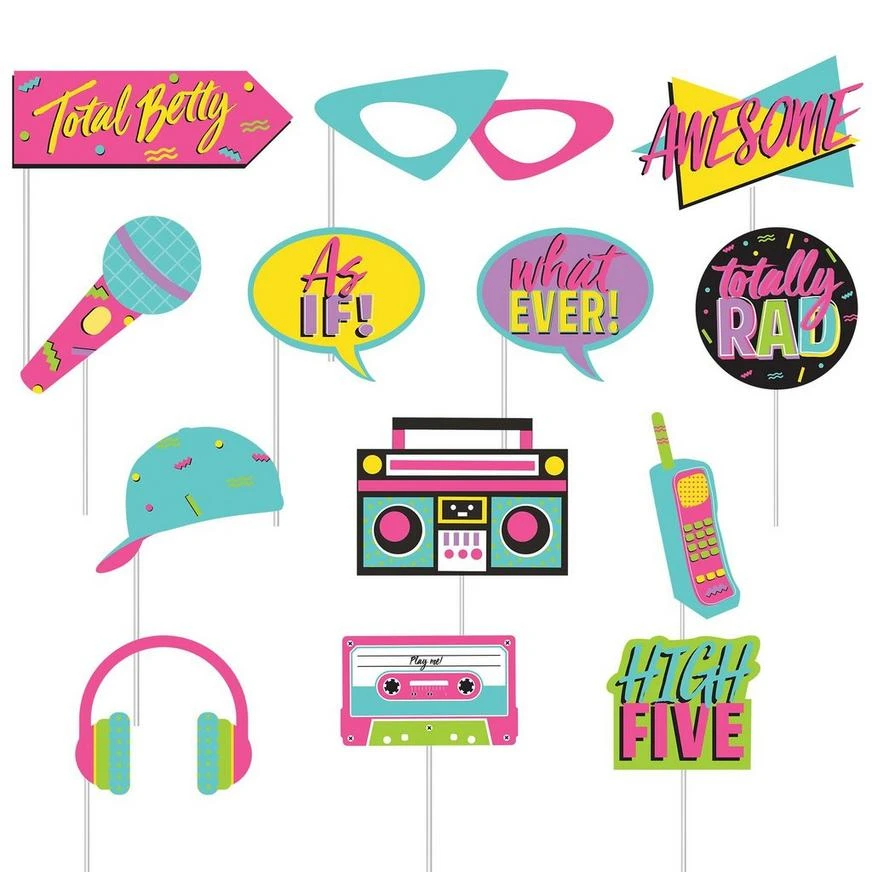 Awesome 80s Scene Setter With Photo Booth Props 4 Awesome 80s Scene Setter With Photo Booth Props - Image 2