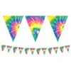 60s Tie-Dye Pennant Banner