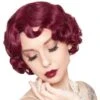 Burgundy Finger Wave Flapper Wig 2 Burgundy Finger Wave Flapper Wig -Party City 843975