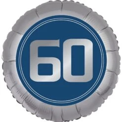 60 Milestone Birthday Foil Balloon, 18in - Happy Birthday Classic
