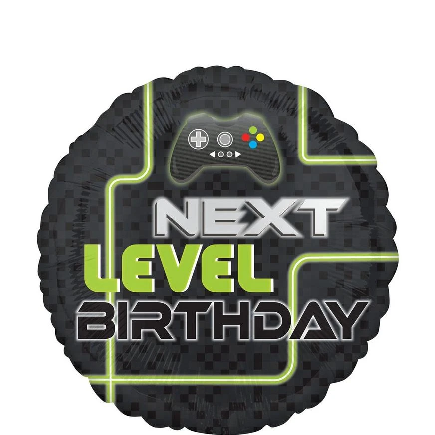 Level Up Birthday Balloon, 18in 3 Level Up Birthday Balloon, 18in