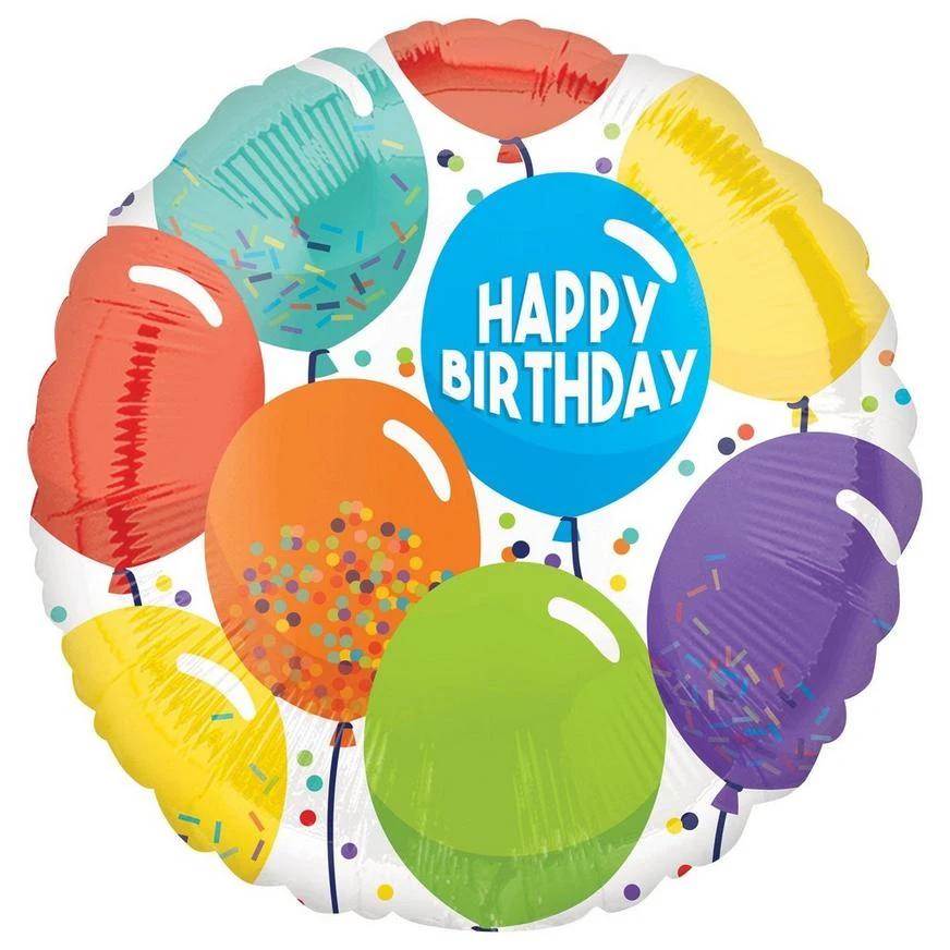 Multicolor Balloons Birthday Balloon 3 Multicolor Balloons Birthday Balloon