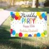 Custom Rainbow Balloon Bash Yard Sign 1 Custom Rainbow Balloon Bash Yard Sign -Party City 867487