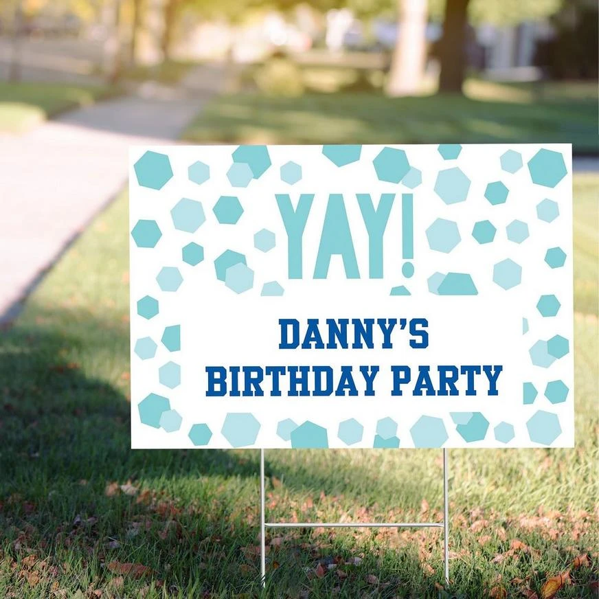 Custom Shimmering Party Yard Sign 3 Custom Shimmering Party Yard Sign