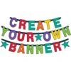 Create Your Own Rainbow Celebration Letter Banner Kit 84pc -Party City 877261