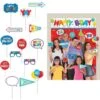 Birthday Balloons Scene Setter With Photo Booth Props 23pc