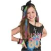 Neon Wave 80s Crimped Hair Extensions, 4ct -Party City 890425