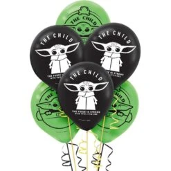 6ct, 12in, The Child Balloons - The Mandalorian