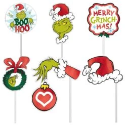 AMSCAN Traditional Grinch Photo Booth Props 13ct 7 AMSCAN Traditional Grinch Photo Booth Props 13ct -Party City 899624 02