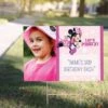 Custom Minnie Mouse Forever Photo Yard Sign -Party City 899839