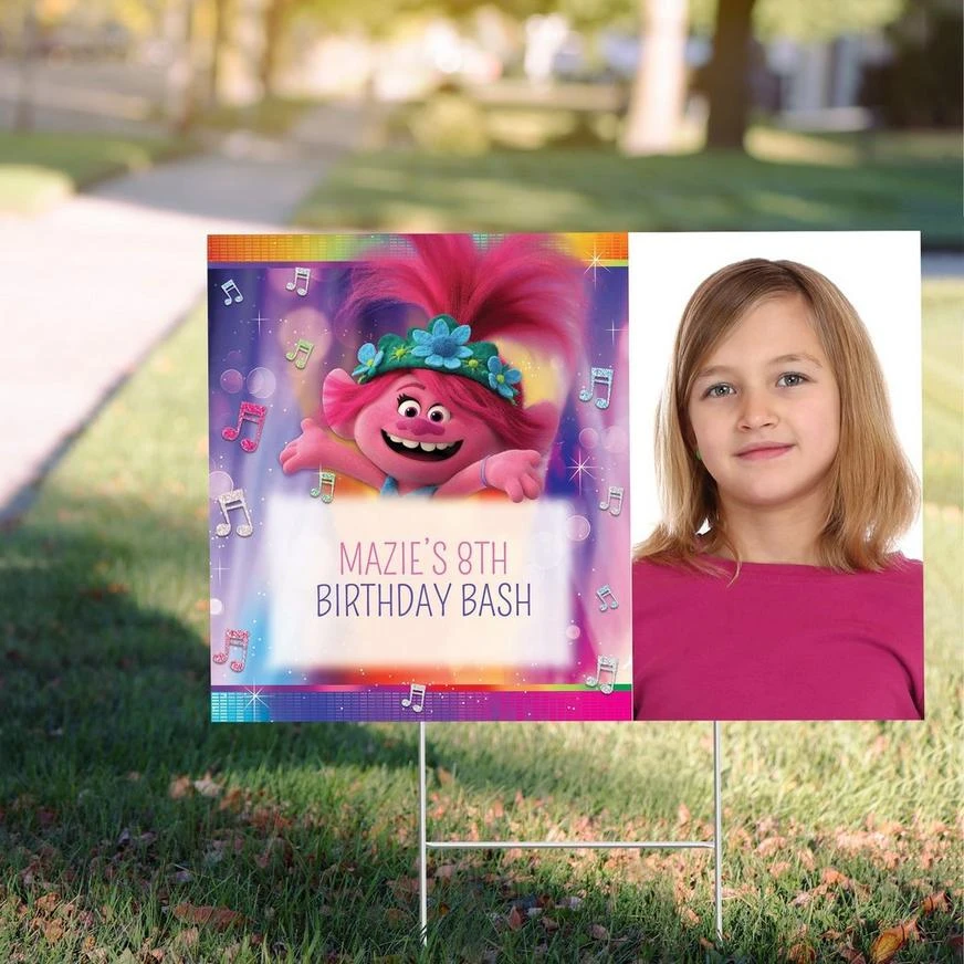 Custom Trolls World Tour Photo Yard Sign 3 Custom Trolls World Tour Photo Yard Sign