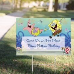 Custom SpongeBob SquarePants Yard Sign