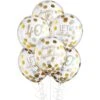 6ct, 12in, Metallic Golden Age 40th Birthday Latex Confetti Balloons -Party City 918772