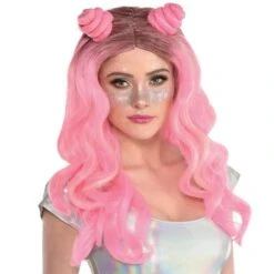 AMSCAN Pink Space Buns Wig