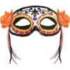 AMSCAN Day Of The Dead Calavera Fabric Eye Mask -Party City 921520
