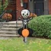 Air-filled Iridescent Skeleton Foil & Latex Balloon Yard Sign, 64in -Party City 921575