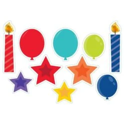 Multicolor Birthday Icon Corrugated Plastic Yard Sign Set, 10pc -Party City 938302 01