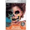 Glowing Bright Colorful Skull Temporary Face Tattoos, 24pc -Party City 942644
