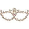 Adult Rose Gold Filigree Cat Eye Metal Mask -Party City 942821