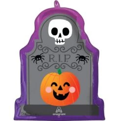 Halloween Tombstone Foil Balloon, 15in X 18in