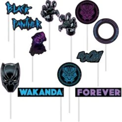 Black Panther Wakanda Forever Scene Scetter With Photo Booth Props -Party City 943436 02