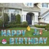Happy Birthday Corrugated Plastic Yard Sign Phrase Set, 11in Letters, 10pc - Pokémon -Party City 943703