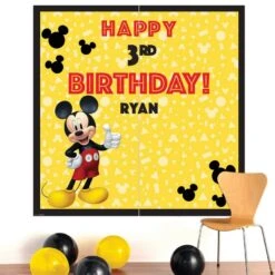 Customizable Mickey Mouse Forever Paper Scene Setter, 5.4ft X 5.4ft