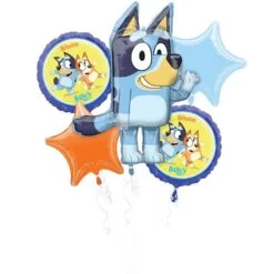 Bluey Foil Balloon Bouquet, 5pc
