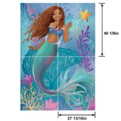 The Little Mermaid Paper & Cardstock Photo Booth Kit, 4.9ft X 5.4ft - Movie 2023 -Party City 960384 03