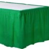 Festive Green Plastic Table Skirt, 21ft X 29in -Party City C10703 festive green