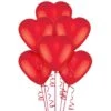 6ct, 12in, Red Heart Latex Balloons